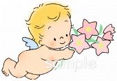 小学校向け天使無料イラストお試しフリー素材(カット)