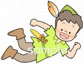 小学校向けピーターパン無料イラストお試しフリー素材(カット)