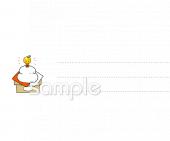 小学校向けお正月 メモ用紙無料イラストお試しフリー素材(カット)