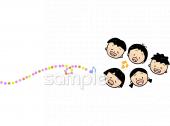 小学校向け歌う 子供無料イラストお試しフリー素材(カット)