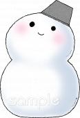 小学校向け雪だるま無料イラストお試しフリー素材(カット)