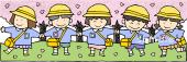 小学校向け入園 園児無料イラストお試しフリー素材(カット)