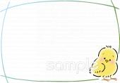 小学校向け枠 ひよこ無料イラストお試しフリー素材(カット)