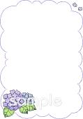 小学校向けアジサイ 花のメッセージカード無料イラストお試しフリー素材(カット)