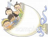 小学校向け夏 虫とり こども無料イラストお試しフリー素材(カット)