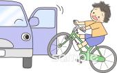 小学校向け自転車 事故防止無料イラストお試しフリー素材(カット)