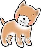 小学校向け犬無料イラストお試しフリー素材(カット)