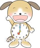 小学校向け時計 7時無料イラストお試しフリー素材(カット)
