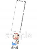 小学校向けのぼり無料イラストお試しフリー素材(カット)