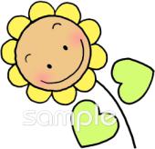 小学校向けヒマワリ無料イラストお試しフリー素材(カット)