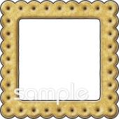 小学校向け文字枠 ビスケット無料イラストお試しフリー素材(カット)