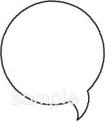 小学校向けふきだし無料イラストお試しフリー素材(カット)