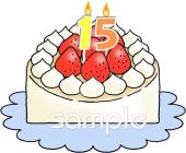 小学校向けケーキ ナンバーキャンドル無料イラストお試しフリー素材(カット)