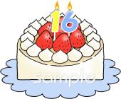 小学校向けケーキ ナンバーキャンドル無料イラストお試しフリー素材(カット)