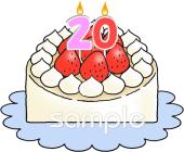 小学校向けケーキ ナンバーキャンドル無料イラストお試しフリー素材(カット)