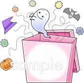 小学校向けハロウィン びっくり箱無料イラストお試しフリー素材(カット)