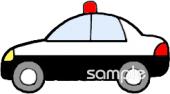 小学校向けパトカー無料イラストお試しフリー素材(カット)