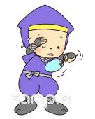 小学校向け忍者 暑い無料イラストお試しフリー素材(カット)