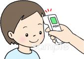 小学校向け検温無料イラストお試しフリー素材(カット)