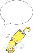 小学校向け傘 忘れないように無料イラストお試しフリー素材(カット)