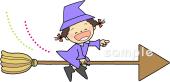 小学校向け魔法使い 矢印無料イラストお試しフリー素材(カット)