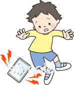 小学校向けタブレットの注意無料イラストお試しフリー素材(カット)