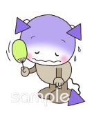 小学校向けバイキン 夏バテ無料イラストお試しフリー素材(カット)