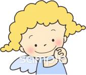 小学校向け天使 お願い無料イラストお試しフリー素材(カット)