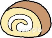 小学校向けロールケーキ ワンポイント無料イラストお試しフリー素材(カット)
