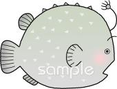 小学校向けチョウチンアンコウ無料イラストお試しフリー素材(カット)