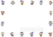 小学校向けハロウィン 飾り枠無料イラストお試しフリー素材(カット)