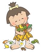 小学校向け落ち葉拾い無料イラストお試しフリー素材(カット)