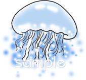 小学校向けクラゲ無料イラストお試しフリー素材(カット)