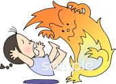 小学校向け危険 火災無料イラストお試しフリー素材(カット)