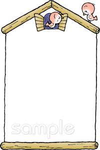 図書室・図書館向け2月 小鳥 お知らせ枠無料イラストお試しフリー素材(カット)