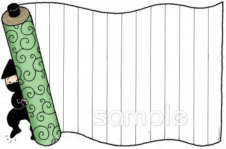 図書室・図書館向けお手紙用紙無料イラストお試しフリー素材(カット)