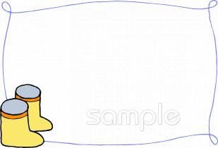 図書室・図書館向け長靴 雨無料イラストお試しフリー素材(カット)