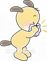 図書室・図書館向け鼻をかむ無料イラストお試しフリー素材(カット)