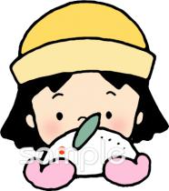 図書室・図書館向け女の子 雪ウサギ無料イラストお試しフリー素材(カット)