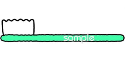 図書室・図書館向け歯ブラシ無料イラストお試しフリー素材(カット)
