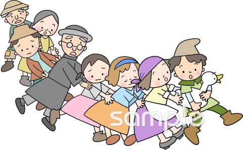 図書室・図書館向け金のガチョウ無料イラストお試しフリー素材(カット)