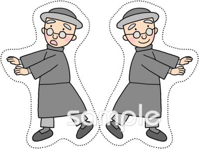 図書室・図書館向けペープサート無料イラストお試しフリー素材(カット)