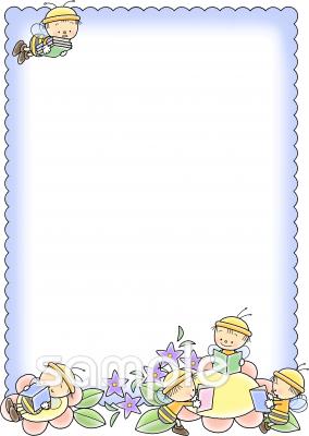 図書室・図書館向け読書 枠無料イラストお試しフリー素材(カット)