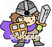 図書室・図書館向け騎士無料イラストお試しフリー素材(カット)