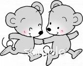 図書室・図書館向け仲良し無料イラストお試しフリー素材(カット)