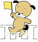 図書室・図書館向け横断歩道無料イラストお試しフリー素材(カット)