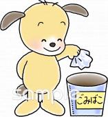 図書室・図書館向けごみばこ無料イラストお試しフリー素材(カット)