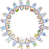 図書室・図書館向け発表会 フレーム 飾り無料イラストお試しフリー素材(カット)