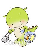 図書室・図書館向けゴミ拾い無料イラストお試しフリー素材(カット)