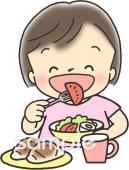 幼稚園向け食事無料イラストお試しフリー素材(カット)